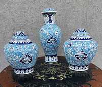 Superb lot de vase din ceramică-Multan-pictura manuala-Pakistan
