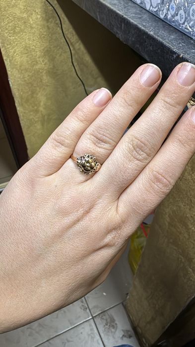 Inel vechi din aur 14k model evreiesc cu inimoare