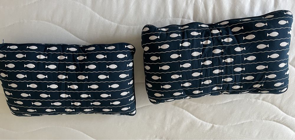 2 Perne model maritim. Huse detașabile cu fermoar