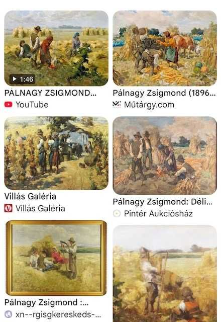 Tablou VECHI, ulei/pz/carton, sem Palnagy Zsigmond (1896-1959) 65x55cm