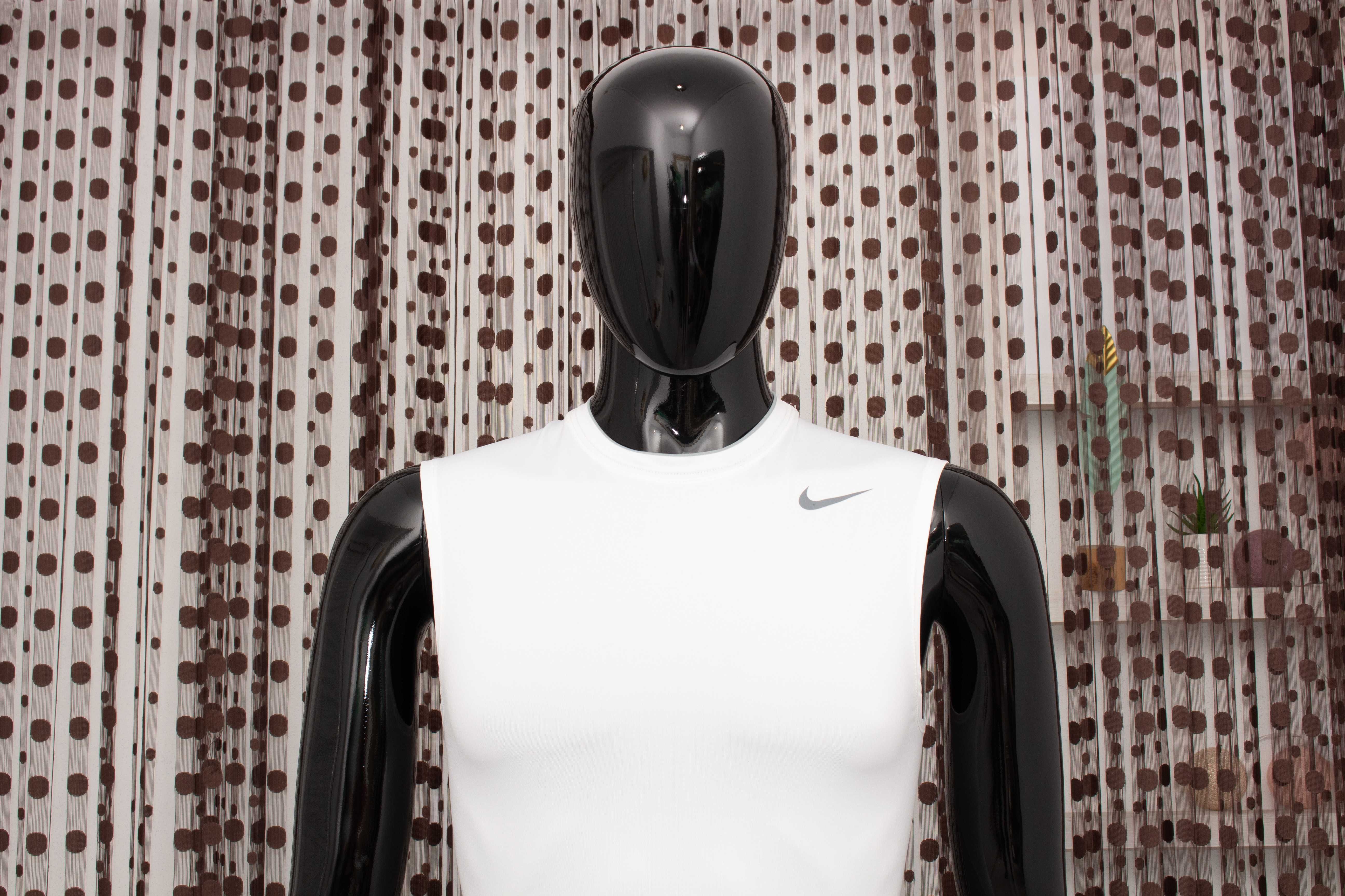 Nike Pro Combat Оригинална Мъжка Блуза без ръкав бяла Compression М