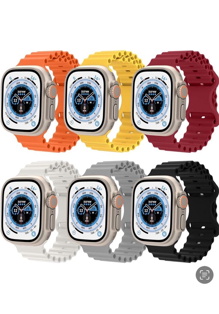 Curea Ceas Apple Watch Husa Folie Silicon Gauri Laterale Compatibila