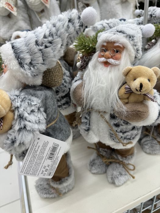 Mos craciun 30 cm gri