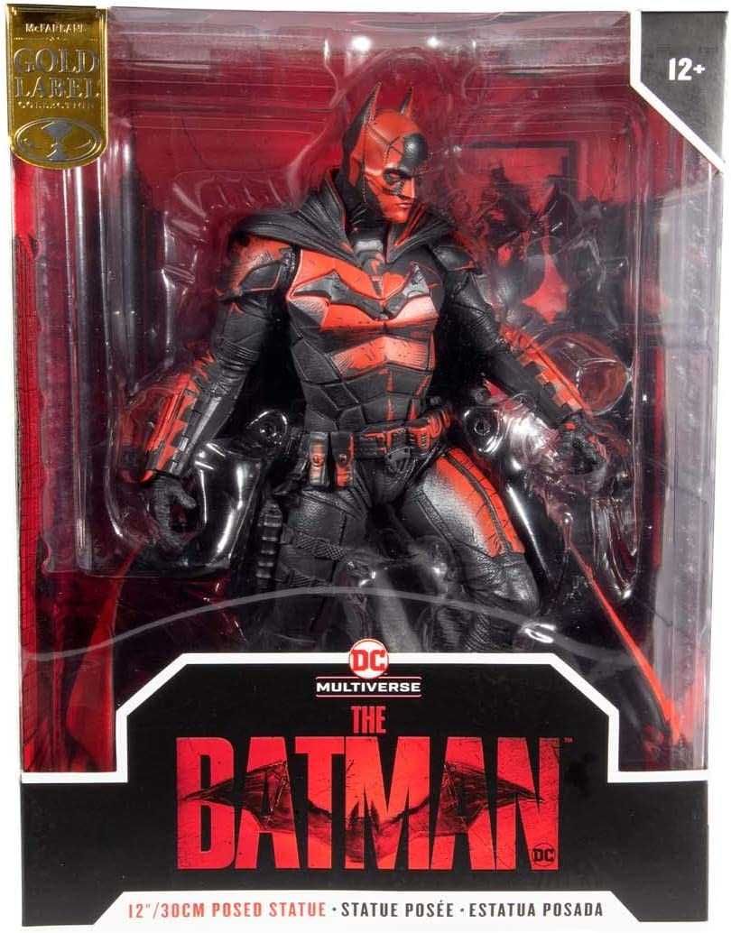 DC Batman Movie 12in Batman Black Red Gold Label