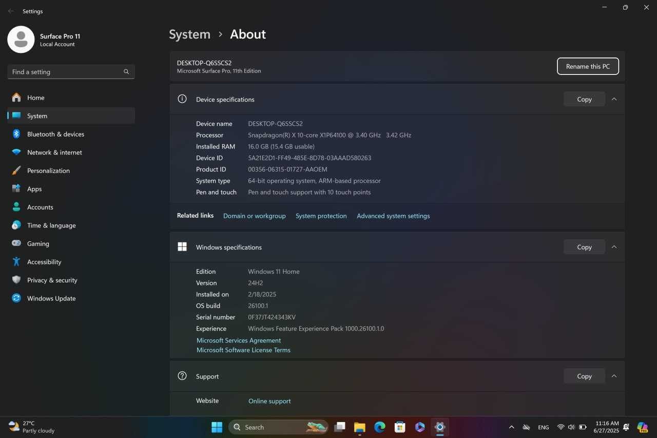 Microsoft Surface Pro 11