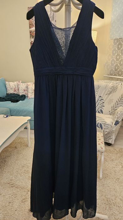 Тъмносиня официална  рокля Оrsay М размер