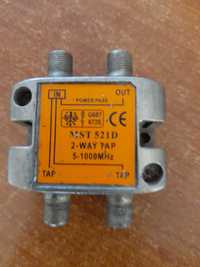 Splitter cablu coaxial în 2 căi, MST 521D, interval 5-1000 Mhz
