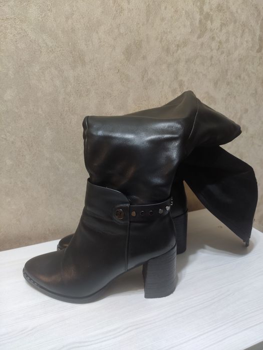 Сапоги осень, натуральная кожа