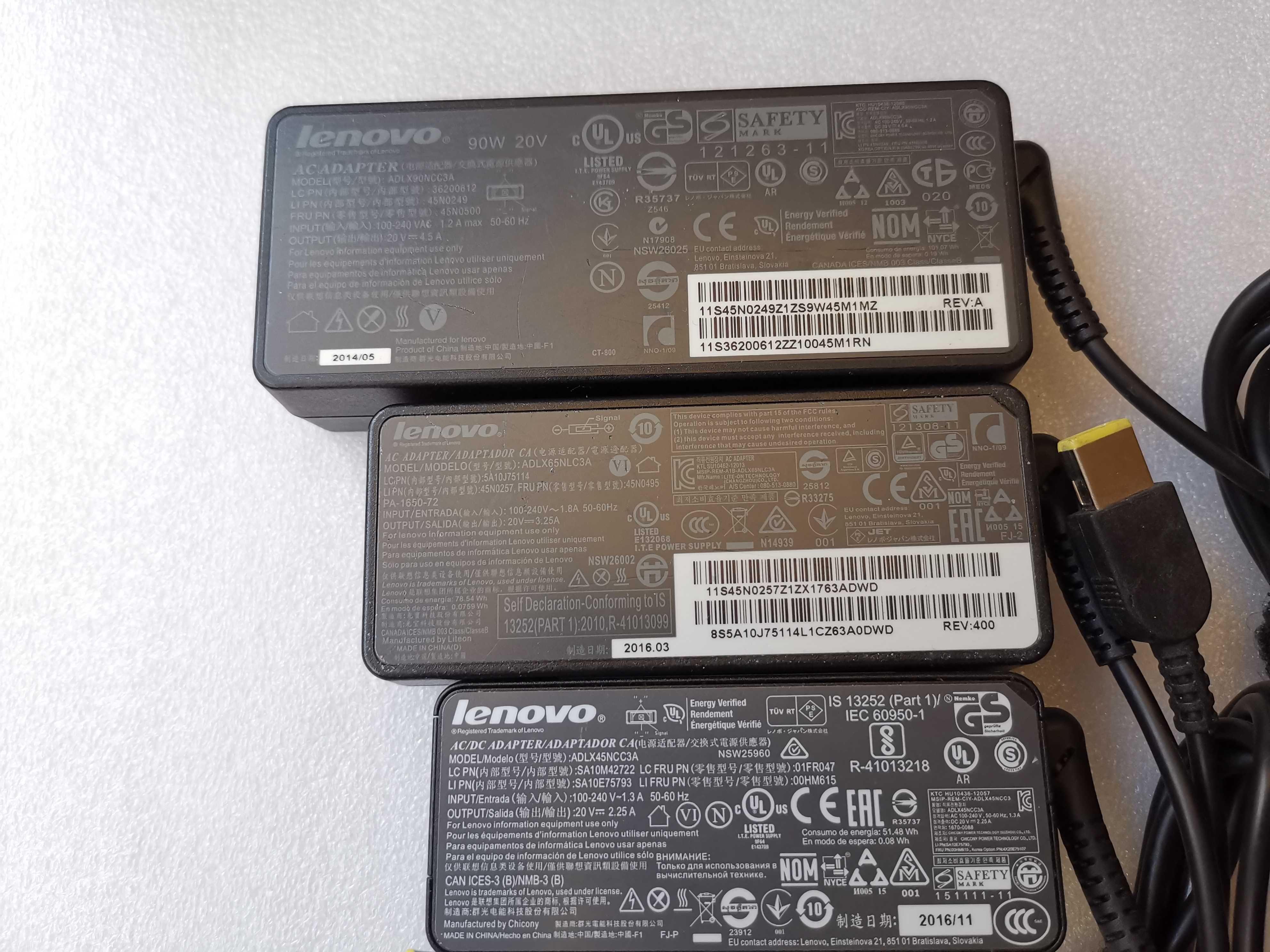 LENOVO Incarcator,Adaptor Leptop 20V la 2.25A - 3.25A - 4.5A mufa usb