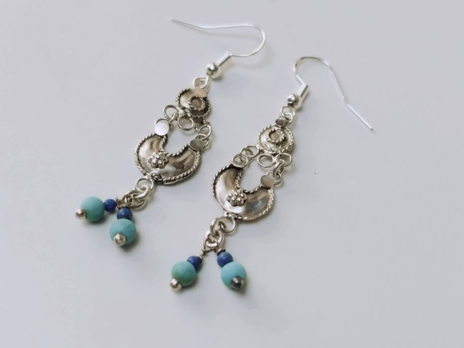 Cercei din argint de 925 cu pietre turcoaz