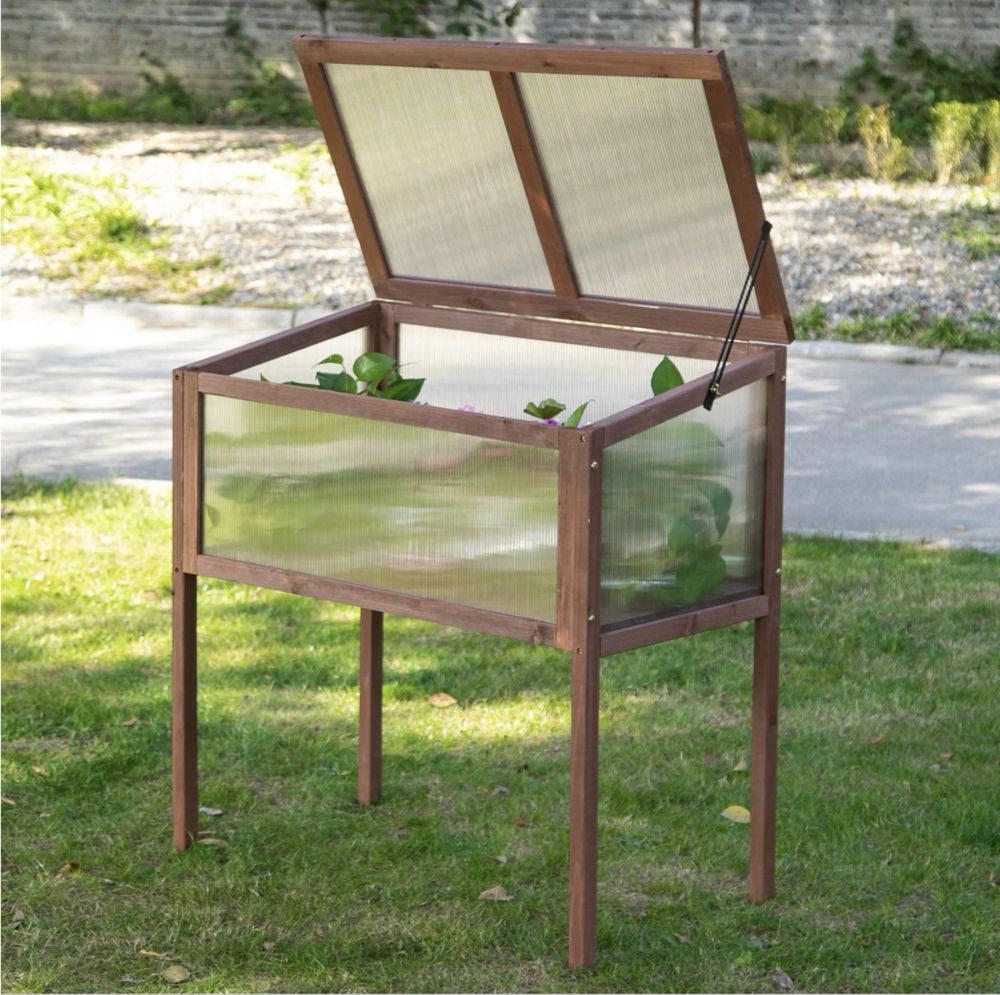 Мини дървена оранжерия Outsunny