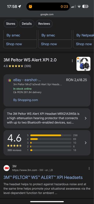 Casti protectie 3M Peltor Ws Alert Xpi bluetooth