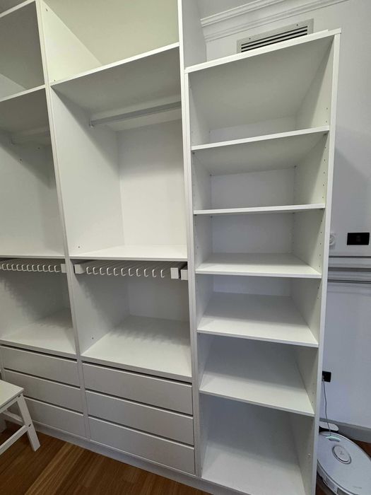 Dulap dressing alb modern modular, 300x285x60 cm