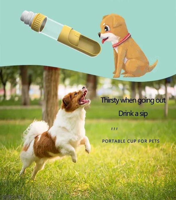 Sticla apa/mâncare,350 ml,filtru carbon,pets,hranitor,dozator