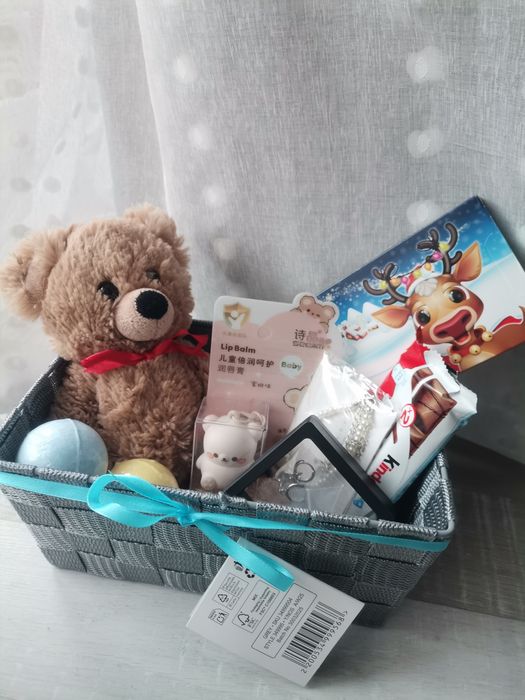 Cadou de Crăciun Coș de Crăciun cu ursulet pentru iubită / femei