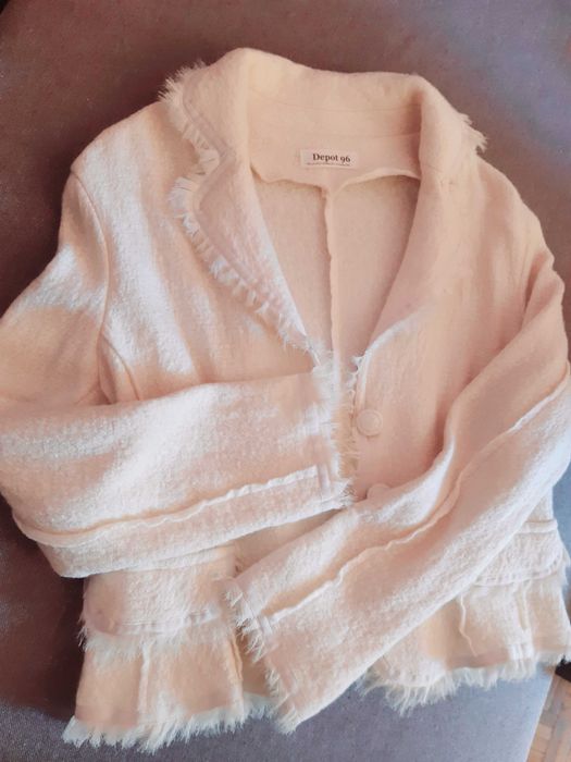 Sacou fain de primăvară, modern, până în talie, lâniță, mărimea L