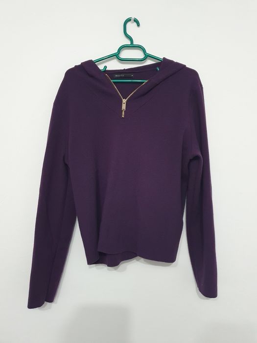 Pulover mov cu gluga mohito marime M