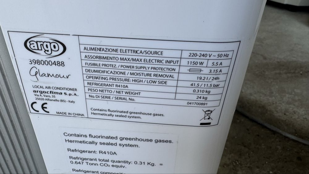 Aparat aer conditionat mobil, Clima 10000 BTU , Argo Glamour