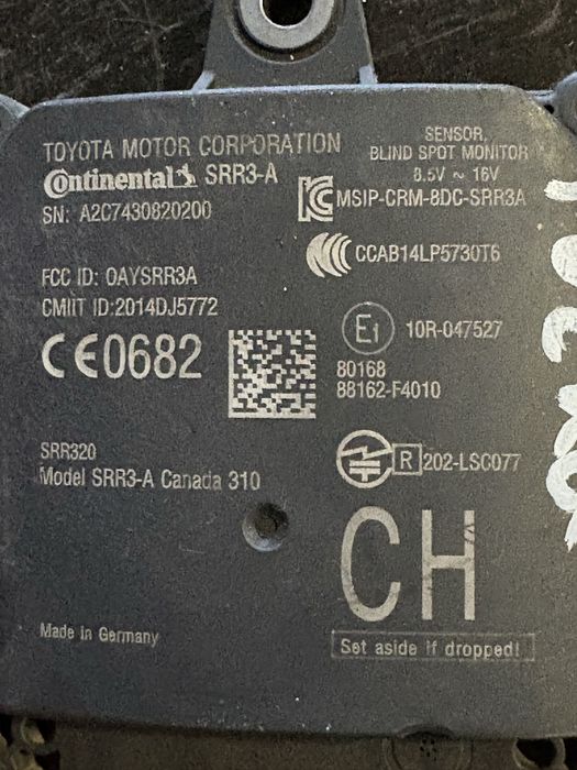 Toyota CH R 2018 година Сензор Модул Мъртва Точка
