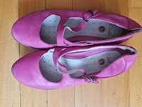 Розови дамски обувки, естествена кожа