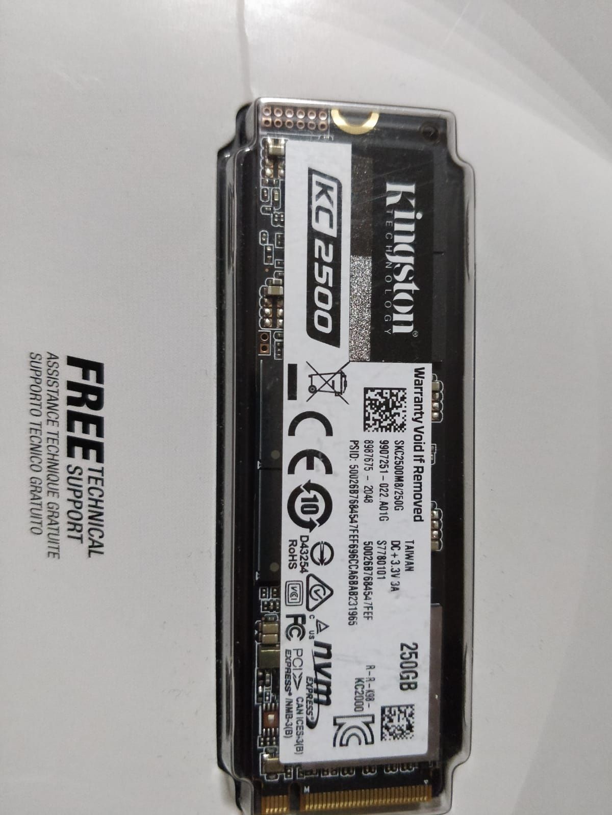 ssd kingstone KC2500-250GB