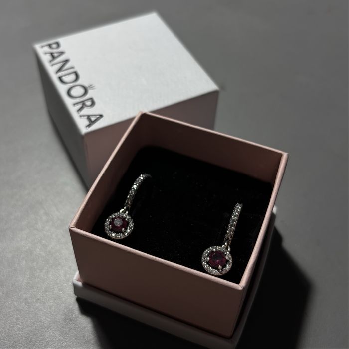 Cercei pandora argint 925 noi nepurtati (cu punga si cutie)