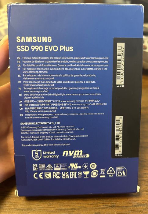 SSD laptop pc Samsung 990 EVO Plus PCIe 4.0 NVMe M.2 4TB, 7.250 MB/s