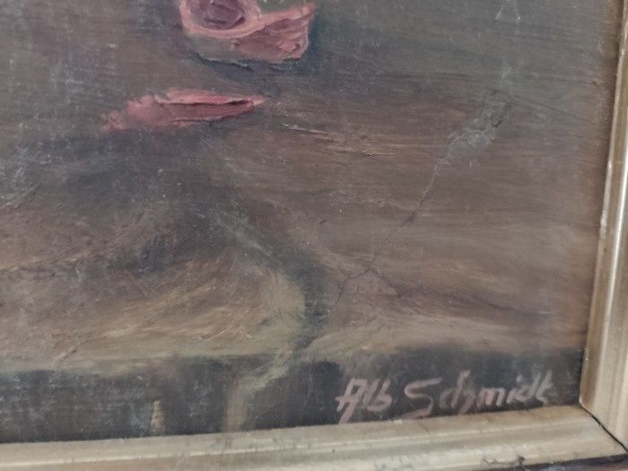 Tablou Lucrare  realizată în ulei semnată încadra