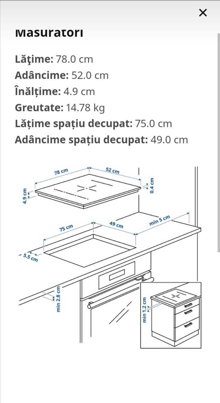 Vând plita inductie