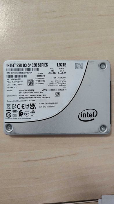 SSD Intel S4520 2TB