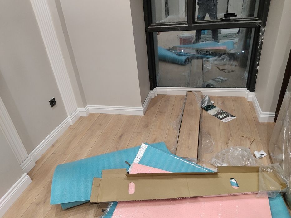 Установка плинтус