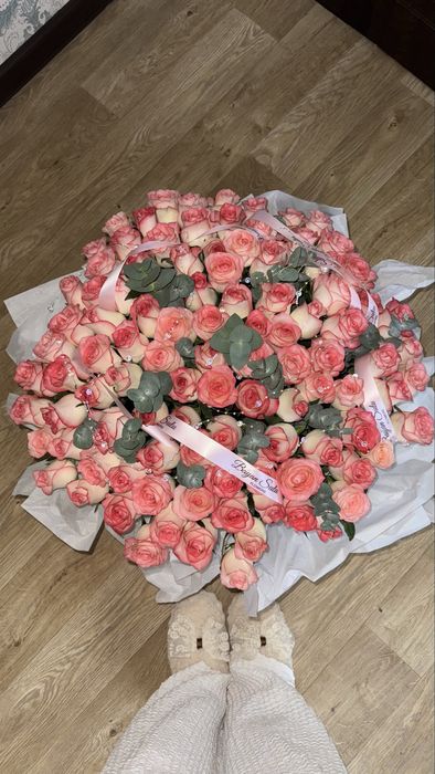 цветы, 101 голландские розы