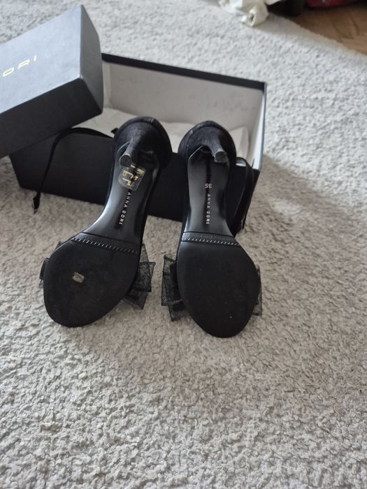 Sandale elegante negre 35 Anna CORI