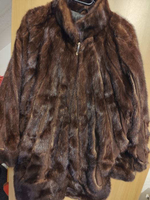 Haină damă, blană naturală de vizon