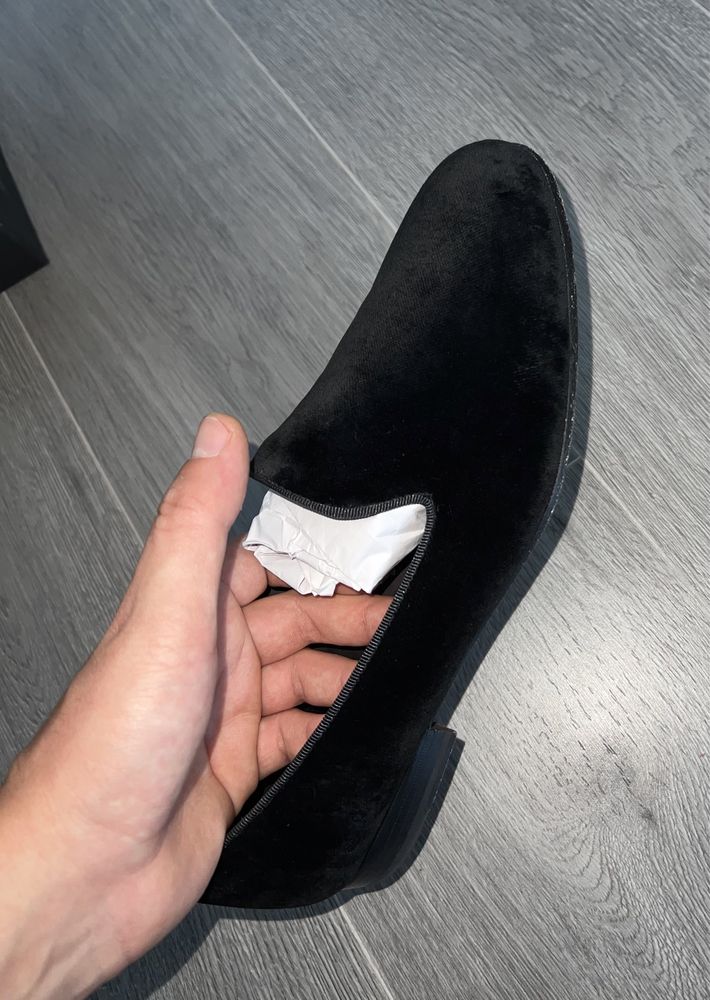 Pantofi catifea Massimo Dutti