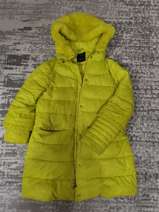 Обменяю яркий зимний пуховик цвета лайм
