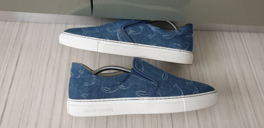 Jacob Cohen Embroidered - Logo Denim Sneakers Italy  42/27см ОРИГИНАЛ!