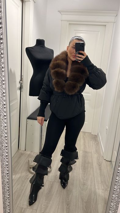 Geaca blana naturala si puf diferite culori