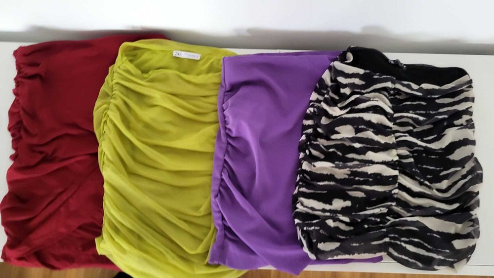 4 fuste scurte Zara marimea XS noi/purtate o data