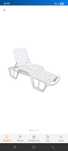 Sezlong plastic alb