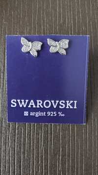 Swarovski cercei fluture + lănțișor di pandantiv cățel