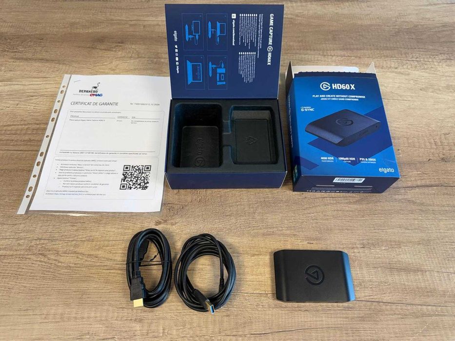 Placa captura Elgato HD60X 4K60 ca noua - garanție eMAG decembrie 2026