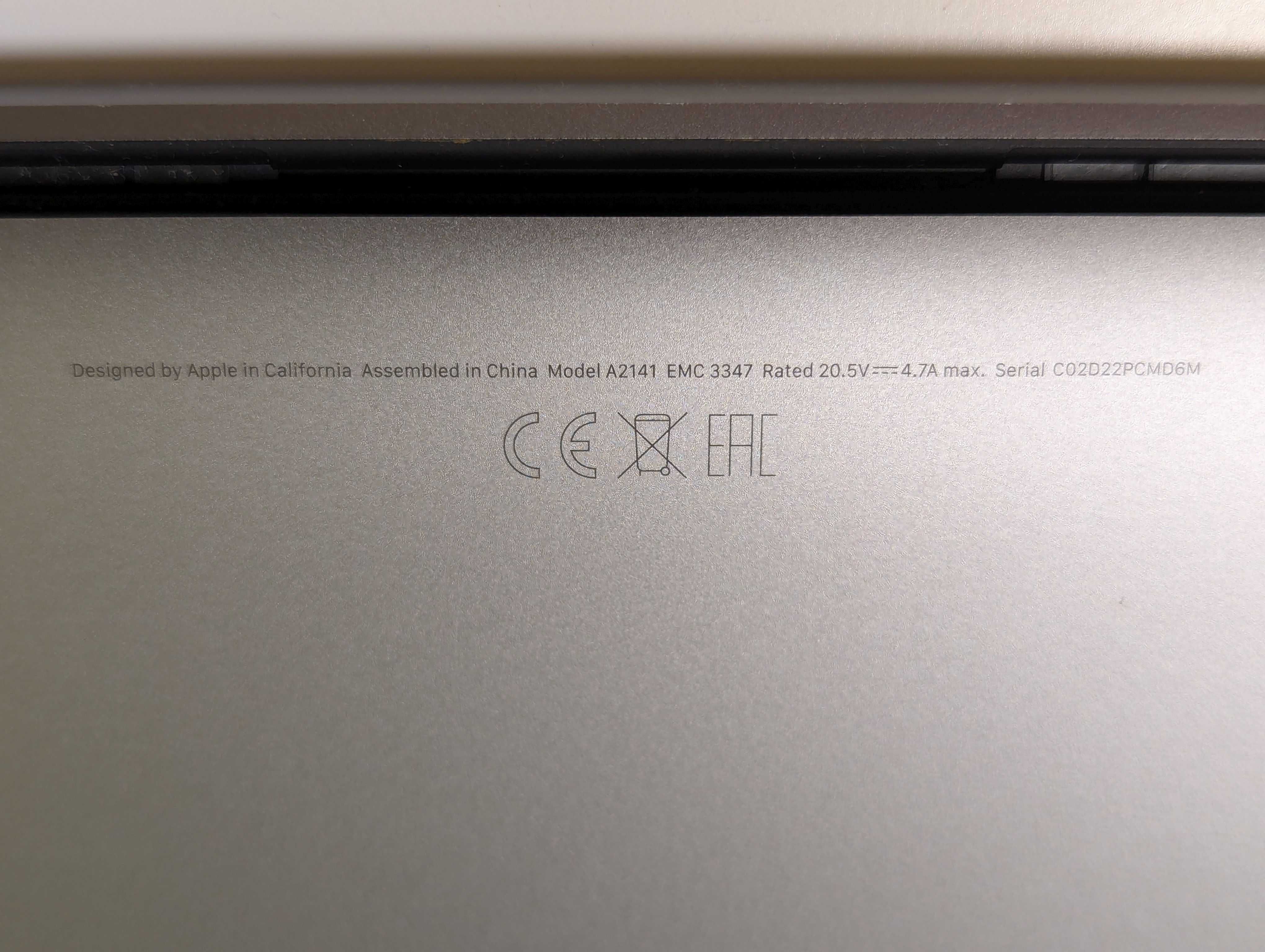 Mac Book Pro (16-inch, 2019) - Touch bar - А2141