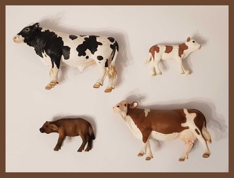 Set vite Schleich, ansamblu format din 2 vite si 2 vitei