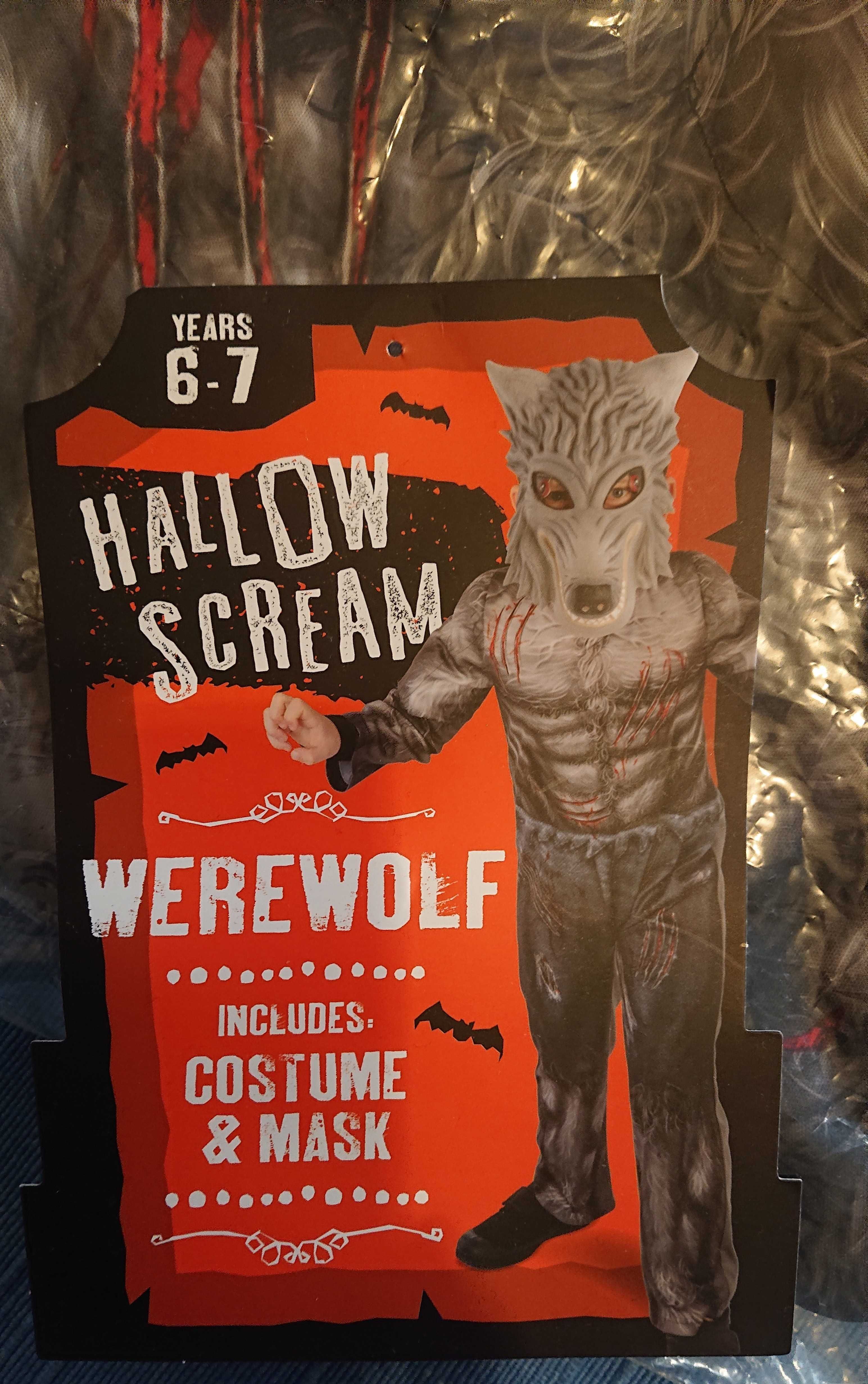 Костюм с маска за Хелоуин, на върколак, размер 122