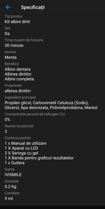 Set albire dinți NOU 70% REDUCERE