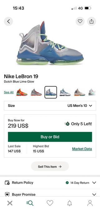 Lebron 19 Blue Lime Glow