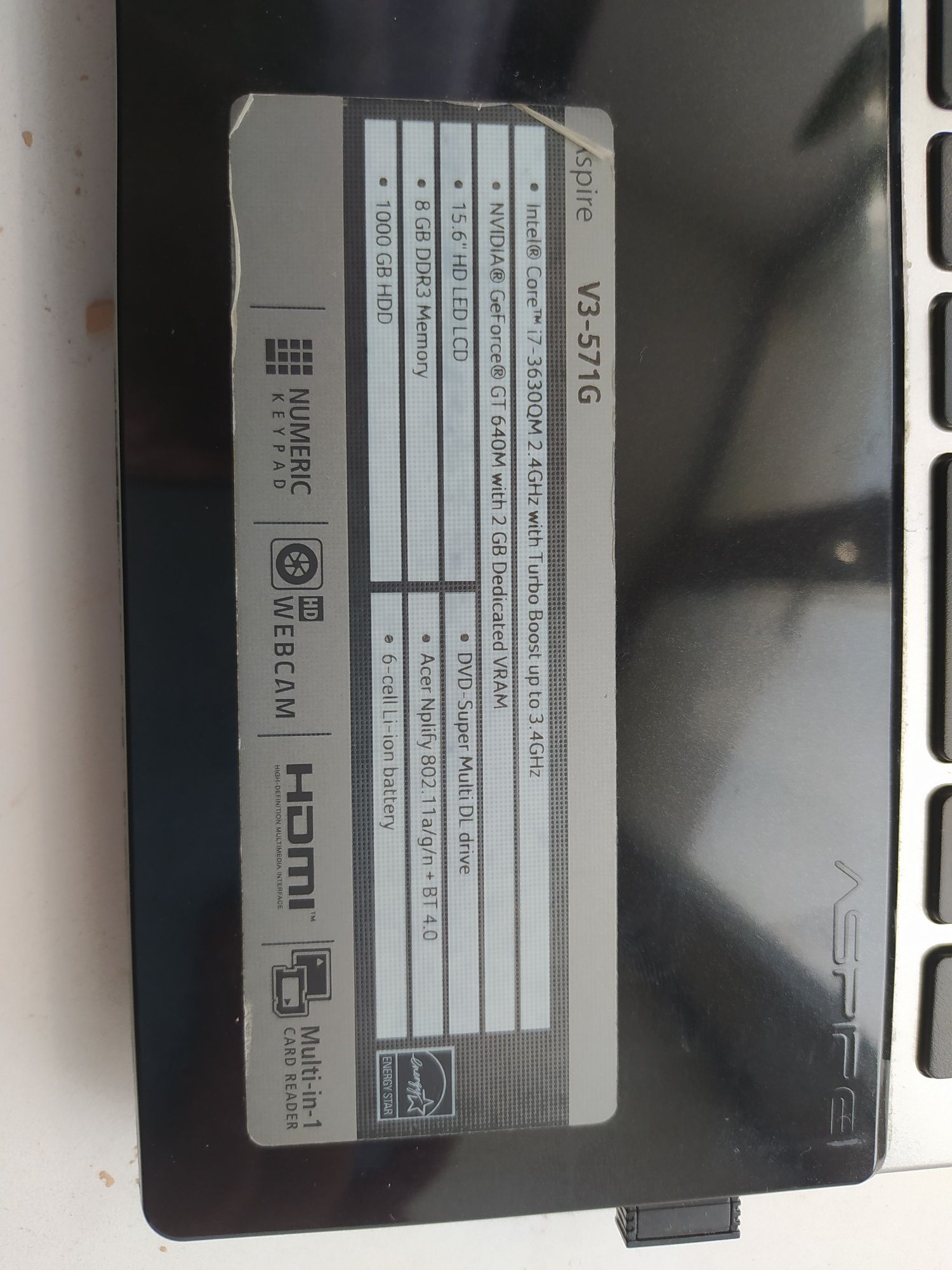 Продам Acer Aspire V3-571G