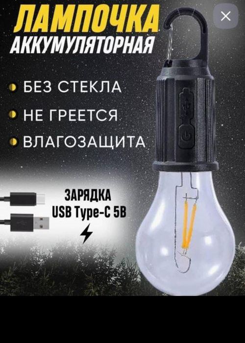 Лампочки аккумуляторные. Заряжаются от сети.