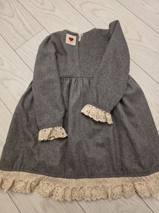 Rochita de lână INimioara, 4-5 ani (verificati masuratorile)